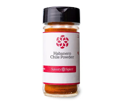 Savory Spice Habanero Chile Powder - Condimento de pimienta habanero molido | Añade sabor picante a pollo, pescado, salsas y salsas BBQ (tarro