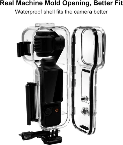 Miniatura 4 de PULUZ Funda de buceo para DJI Osmo Pocket 3 Funda impermeable PC carcasa protectora 147.6 ft/147 pies cubierta de buceo submarino con accesorios