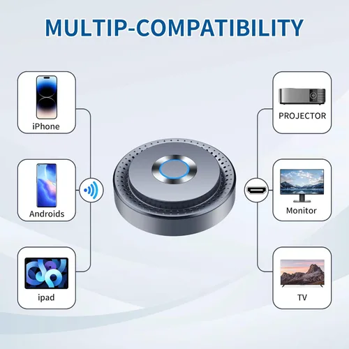 Miniatura 4 de TPUFO Adaptador inalámbrico HDMI para pantalla Dongle, transmisor inalámbrico, transmisión de vídeo/audio/archivo, extensor inalámbrico HDMI