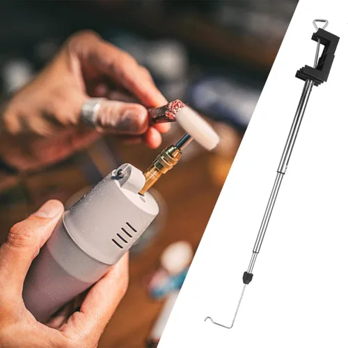 Miniatura 3 de Soporte telescópico para colgar, amoladora rotativa de rotación 360, mini soporte para taladro, altura ajustable, eje flexible, soporte para colgar