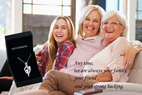 Miniatura 6 de Collar con colgante de corazón de plata ley 925 Always My Daughter&Sister Forever My Friend con doble amor, pulsera para madre e hija, regalo