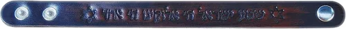 Miniatura 2 de Amen Judaica Pulsera de cuero con motivo de bendición judía hebrea