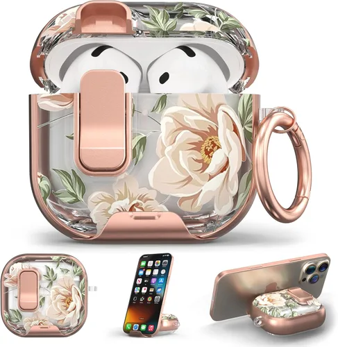 Miniatura 14 de Maxjoy Funda para AirPods 4, funda transparente para AirPod de 4ª generación, funda protectora suave y linda flor para AirPod 4 para mujeres