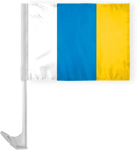 Miniatura 3 de AGAS - Bandera de coche de Islas Canarias de alta calidad de 10.5 x 15 pulgadas, impresa de doble cara en tela de poliéster súper tejida, doble