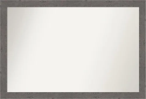Miniatura 113 de Amanti Art Espejo de baño gris para sobre el fregadero, 31 x 48 pulgadas, espejo de tocador rectangular estrecho de color gris, marco de madera