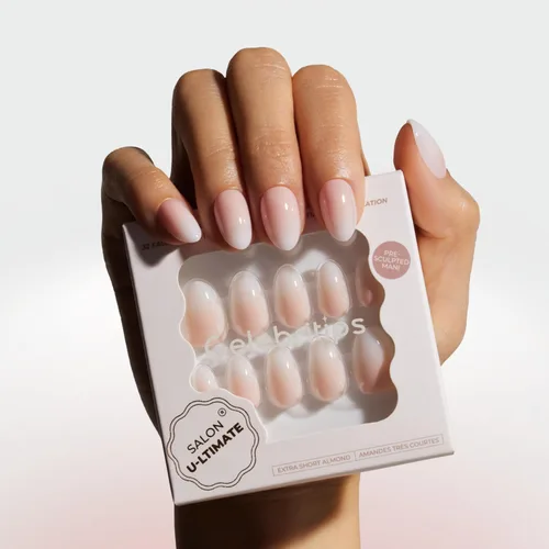 Miniatura 14 de Celebritips Uñas postizas a presión - Salon U-ltimate™ Bailarina, Uñas de almendra extra cortas, reutilizables 16 tamaños - Kit de 32 uñas