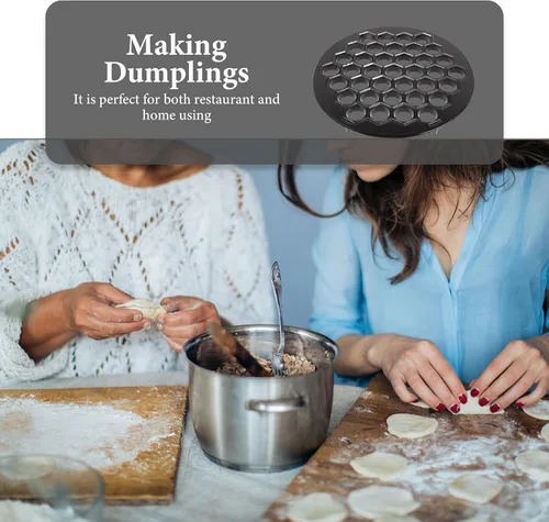 Miniatura 7 de DOITOOL Molde ruso para hacer ravioles para hacer albóndigas, pelmeni, molde de metal, pelmeni, máquina de albóndigas de carne, cortador