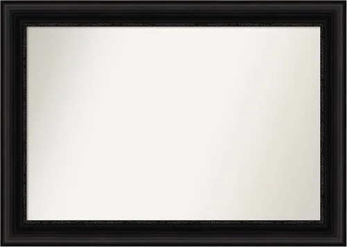Miniatura 448 de Amanti Art Espejo personalizado, espejo de baño negro puente, espejo de pared o espejo de tocador de baño sobre el fregadero (26 x 26 pulgadas)