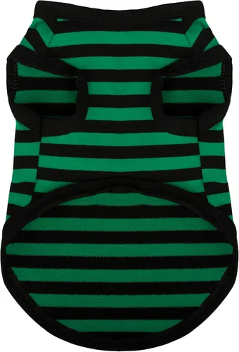 Miniatura 13 de Paiaite 3 piezas de camisa para perro a rayas de color oscuro, camisas sin mangas de algodón para cachorros, ropa transpirable para mascotas