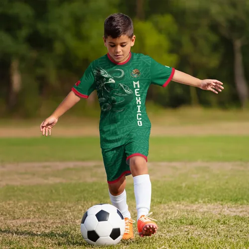Miniatura 6 de Camiseta de Fútbol Juvenil de México, Camisetas de Fútbol Mexicanas para Niños, Camisetas de México para Niños, Camiseta de Fútbol Mexicana