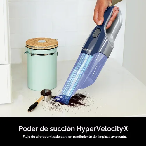 Miniatura 2 de Shark Cyclone PET Aspiradora de mano con herramienta para hendiduras de 8", succión HyperVelocity, azul marino/gris, CH701