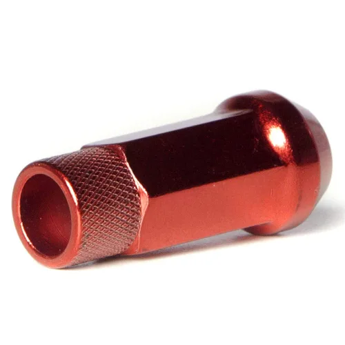 Miniatura 3 de Circuit Performance Tuerca hexagonal de extremo abierto extendido de acero forjado para ruedas de posventa: 12 x 1.5 rojo, juego de 20 piezas +
