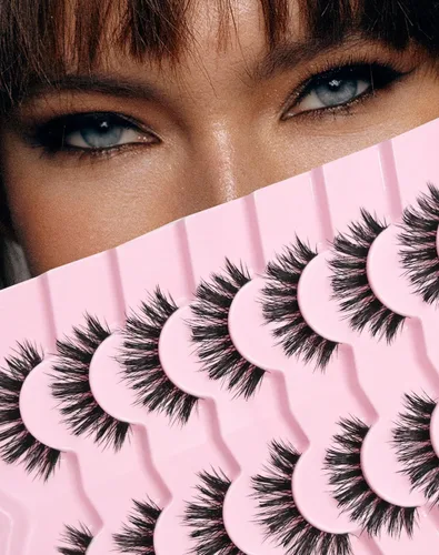 Miniatura 9 de Jiocolor Pestañas naturales pestañas postizas finas pestañas postizas cortas aspecto natural banda transparente pestañas postizas tira pestañas