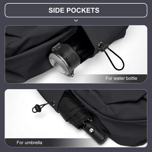 Miniatura 6 de Mochila Escolar Mochila de Día Casual Negra Bolso para Libros, A-Negro, Grande