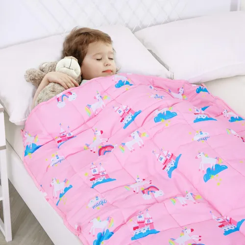 Kivik Manta con peso de 3 libras, transpirable, pequeña y pesada, para dormir y relajarse, para cama, sofá, hogar, escuela, lavable a máquina,