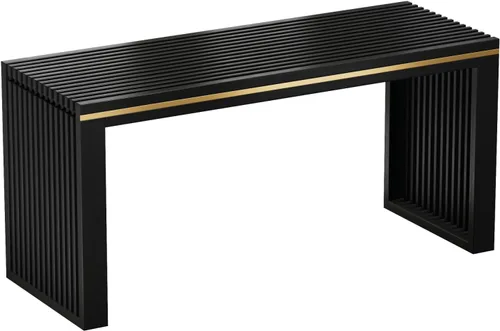 Miniatura 11 de APRTAT Banco de comedor de bambú para interiores, banco pequeño de entrada, zapatero, bancos de madera modernos para exteriores, de 17 pulgadas
