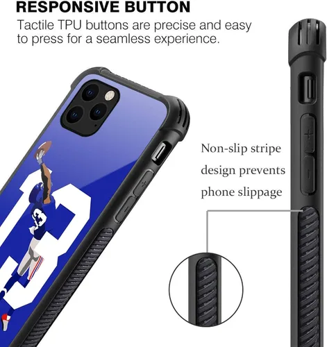 Miniatura 5 de CARLOCA Funda compatible con iPhone 12 Pro, 13 fundas Odell Catch Football para iPhone 12 para niñas y niños, diseño gráfico, a prueba de golpes