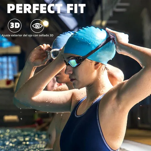 Miniatura 5 de LOCONHA Swim Goggles, 2 Pack Swimming Goggles Anti Fog No Leaking For Adult Women Men Youth Aqua & Bright Rose