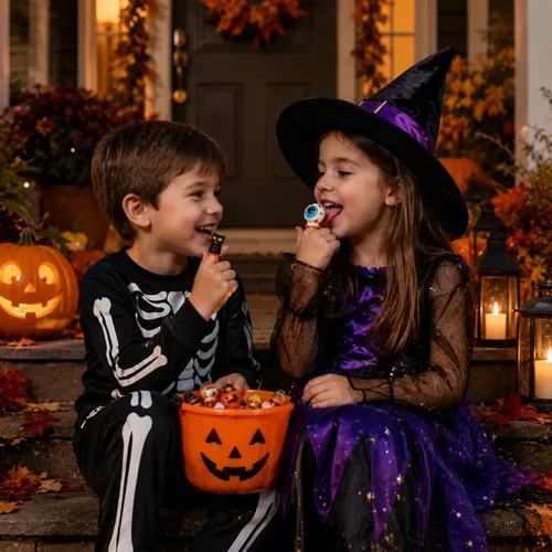 Miniatura 8 de Fruidles 12 anillos de dulces de Halloween, caramelos duros, envueltos individualmente (paquete de 12)