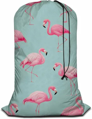 Miniatura 10 de Swono Bolsa de lavandería extra resistente de jirafa colorida, diseño de jirafa arcoíris de acuarela, bolsa con cordón ajustable y tela resistente