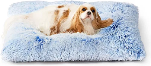 Miniatura 66 de EHEYCIGA Cama Mullida para Jaula de Perros Pequeños, Almohadilla de Jaula de Piel Sintética de Felpa, Cama Calmante Anti Ansiedad para Perros Gris