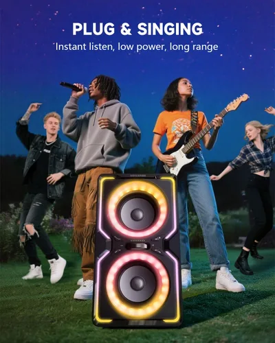 Miniatura 14 de Hotlemon Altavoz Bluetooth grande: 240 W pico potente sonido fuerte con graves profundos, tiempo de reproducción de 15 horas, carga rápida, TWS