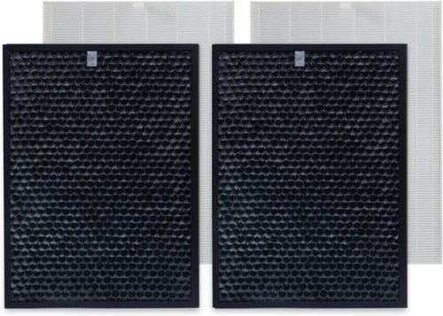 PUREBURG Filtro de repuesto compatible con purificador de aire Winix XQ y XQ Pro Tower, filtro X, 2 HEPA H13 y 2 filtros de carbón activado,