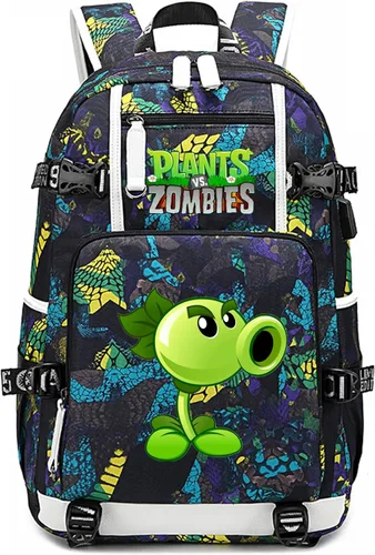 Miniatura 26 de ISaikoy Game Plants vs. Zombies - Mochila de hombro para libros, mochila escolar, mochila para computadora portátil, color azul20