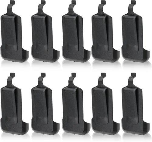 BAOFENG Paquete de 10 clips originales para cinturón Walkie Talkie compatibles con radio bidireccional WLN KD-C1 Retevis RT22 Zastone X6 LUITON