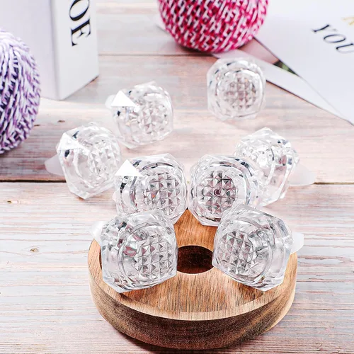 Miniatura 7 de Hicarer LED Light up Rings Bachelorette Flashing Party Favors Plastic Diamond Glow in The Dark Ring for Birthday Wedding Bridal Shower Party
