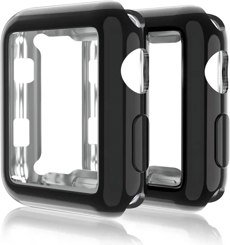 Paquete de 2 fundas compatibles con Apple Watch de 1.496 pulgadas (1.496 in), protector de pantalla de poliuretano termoplástico (TPU), funda