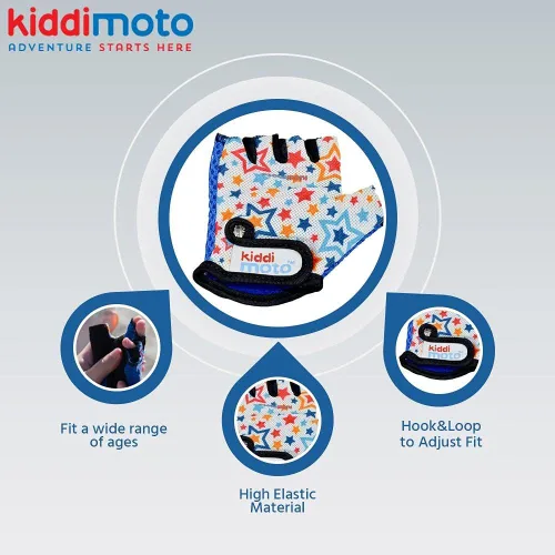 Miniatura 6 de Kiddimoto Guantes de ciclismo para niños Guantes de bicicleta antideslizantes para niños y niñas Guantes de bicicleta de montaña para niños sin