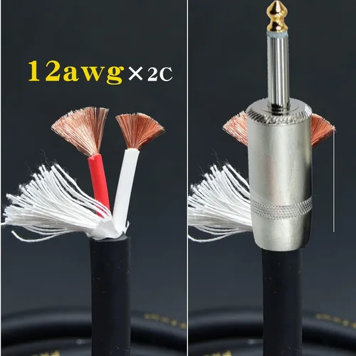 Miniatura 3 de Habla en 2 piezas de Speakon profesional a 1/4 de pulgada TS cable de altavoz para pa jack par calibre 12awg puerto de audio macho enchufe