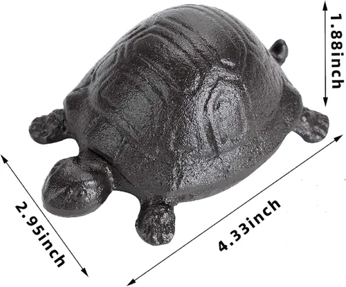 Miniatura 4 de ZYBenda Ocultador de llaves de tortuga de hierro fundido, estatua de jardín pequeña para exteriores y decoración de interiores para llaves, joyas