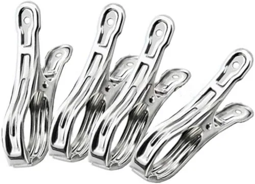 Pinzas de metal para cubrir filas, paquete de 20 clips de toalla de piscina de acero inoxidable de 3.5 pulgadas, clips de silla para toallas de