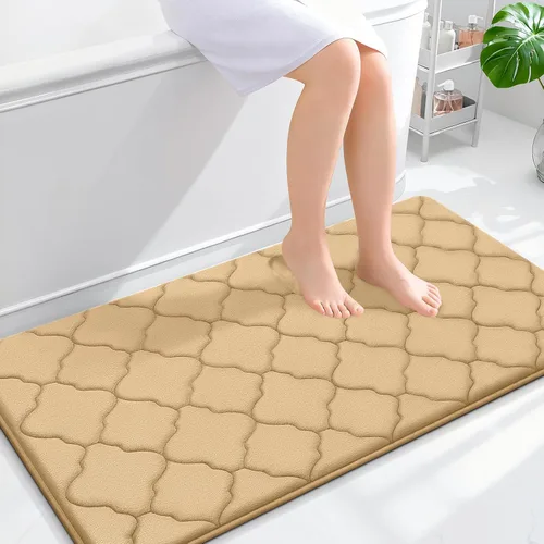 Miniatura 196 de OLANLY Alfombra de Baño de Espuma Viscoelástica de 24 x 16 pulgadas, Ultra Suave y Absorbente, Alfombras de Baño Antideslizantes, Cómodas, Lavables