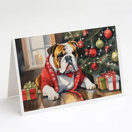 Miniatura 59 de Caroline's Treasures DAC2753GCA7P Paquete de 8 tarjetas de felicitación navideña acogedora de Husky siberiano Tarjetas en blanco con sobres