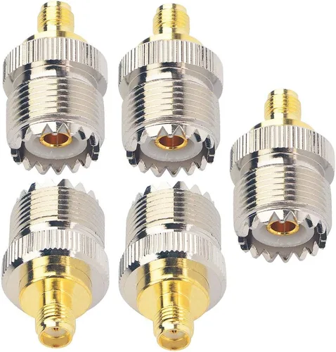 Miniatura 6 de onelinkmore Adaptador SMA hembra a SO239 (PL-259 hembra) Adaptador coaxial de radio bidireccional UHF Kits conector para Baofeng CB Radio Walkie