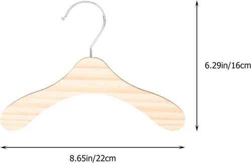 Miniatura 2 de Accesorios para gatos, perchas doradas, paquete de 10 perchas para ropa para perros, perchas de madera para disfraces de mascotas, perchas