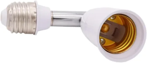 Miniatura 8 de Adaptador extensor de enchufe de bombilla E26/E27, accesorio de luz flexible de 180 grados E26/E27 a E26/E27 Base ajustable E26/E27 Extensor