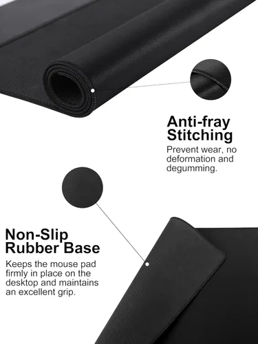 Miniatura 5 de TopMade Alfombrilla de mouse de carga inalámbrica, alfombrilla de mouse impermeable para juegos con superficie ultra suave, base antideslizante