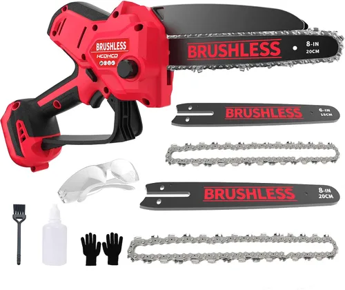 Mini motosierra compatible con la batería Milwaukee Chainsaw M18, motosierras de poda inalámbricas de 8 y 6 pulgadas, mini motosierra sin escobillas
