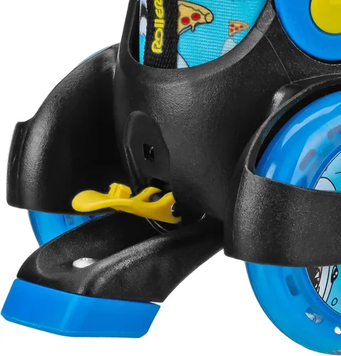 Miniatura 6 de Patines Fun Roll para Principiantes de Roller Derby, Talla Ajustable, Patines para Niños, Niños Pequeños, Niños y Niñas Tiburón de pizza