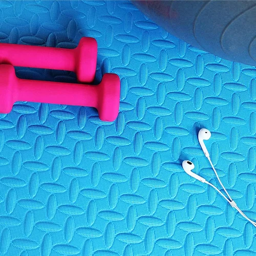 Miniatura 9 de BalanceFrom Baldosa de Espuma EVA Entrelazada para Ejercicio de 24 x 24 pulgadas – Suelo de Rompecabezas Antideslizante para Gimnasio en Casa, Azul