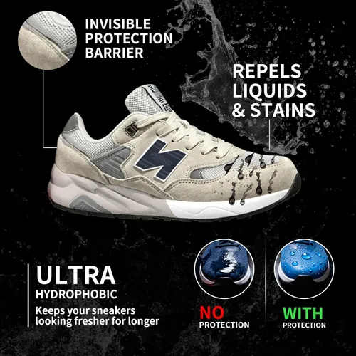 Miniatura 4 de Spray protector de zapatos, Nano impermeable para zapatos y tenis, repelente al agua invisible y protector de manchas para cuero, nobuck, lona