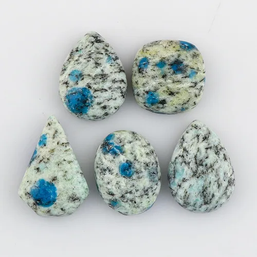 Miniatura 2 de CRYSTALIS Al por mayor 5 piezas de piedra preciosa natural K2 jaspe suelta en bruto, cabujones para hacer joyería, piedras pulidas de chakra