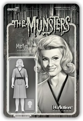 Miniatura 8 de Super7 Figura de reacción de The Munsters Hot Rod Herman (escala de grises), figura de acción de los Munsters de 3.75 pulgadas, coleccionables