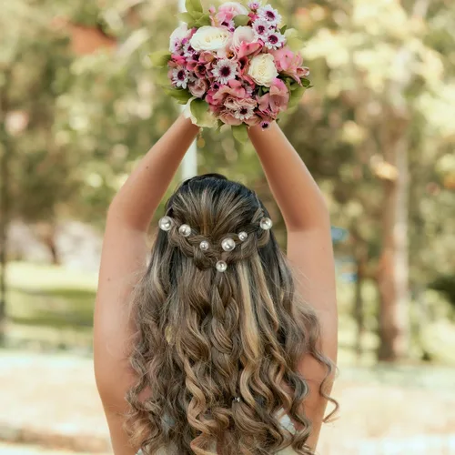 Miniatura 4 de 18 horquillas para el pelo con perlas de boda, pasadores en forma de U, accesorios para novias, damas de honor, mujeres (dorado)
