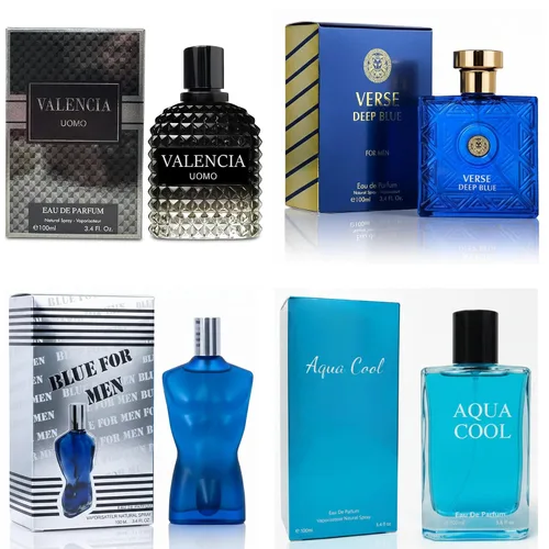 Miniatura 14 de Set de colonia para hombre, EDP, pack de 4 (3.4 oz / 100 mL), Amazing Code Gold, Verse Adonis Blue, AzuraAD, Invincible, Office Clean & Confident