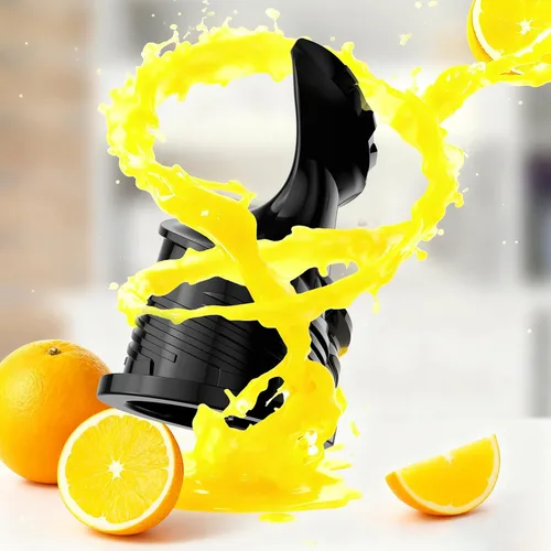 Miniatura 4 de Kismile Exprimidor de prensa en frío de 300 W, conducto de alimentación de 5.4 pulgadas de ancho, máquinas exprimidor de masticación lenta